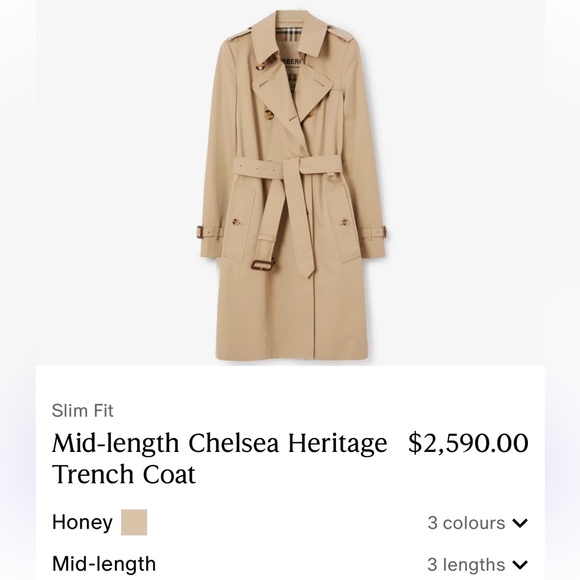 RARE VINTAGE Classic Burberry trench Sz 6-8 custom altered mid length exquisite - Picture 2 of 10